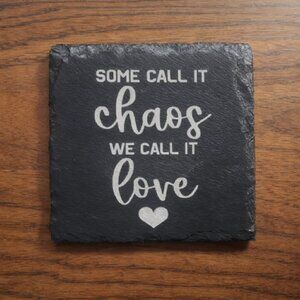 Custom Laser Engraved Slate Coasters - Set of 4 - Choose Love/Valentines Images